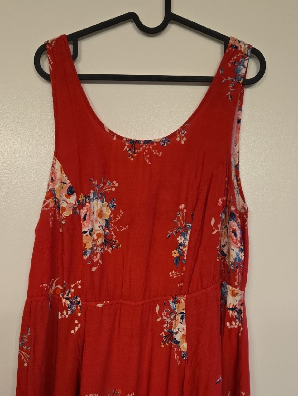torrid Pink-Red Floral Sleeveless Skater Dress - Picture 8 of 8
